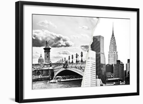 Dual Torn Posters Series - Paris - New York-Philippe Hugonnard-Framed Photographic Print