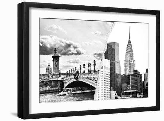 Dual Torn Posters Series - Paris - New York-Philippe Hugonnard-Framed Photographic Print