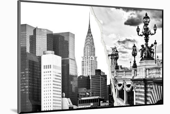 Dual Torn Posters Series - Paris - New York-Philippe Hugonnard-Mounted Photographic Print