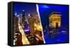 Dual Torn Posters Series - Paris - New York-Philippe Hugonnard-Framed Stretched Canvas