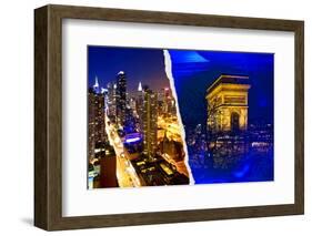 Dual Torn Posters Series - Paris - New York-Philippe Hugonnard-Framed Photographic Print