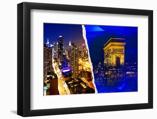 Dual Torn Posters Series - Paris - New York-Philippe Hugonnard-Framed Photographic Print