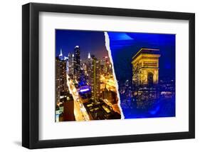 Dual Torn Posters Series - Paris - New York-Philippe Hugonnard-Framed Photographic Print