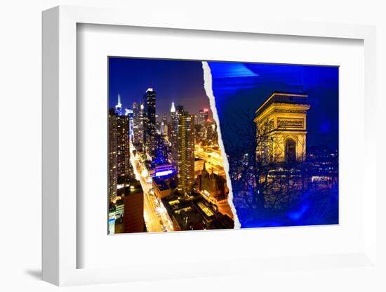 Dual Torn Posters Series - Paris - New York-Philippe Hugonnard-Framed Photographic Print