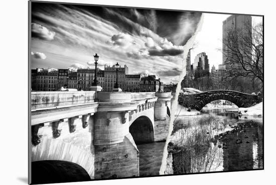 Dual Torn Posters Series - Paris - New York-Philippe Hugonnard-Mounted Photographic Print