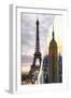 Dual Torn Posters Series - Paris - New York-Philippe Hugonnard-Framed Premium Photographic Print