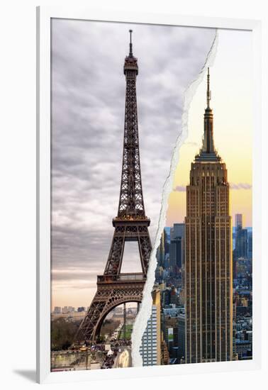 Dual Torn Posters Series - Paris - New York-Philippe Hugonnard-Framed Photographic Print