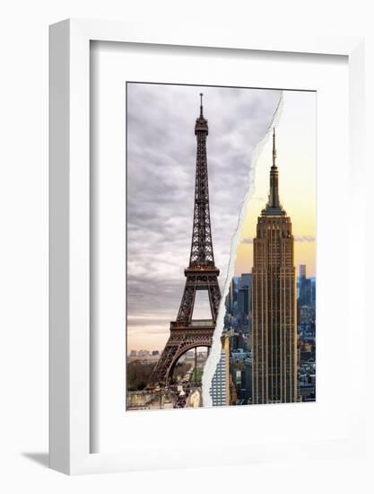 Dual Torn Posters Series - Paris - New York-Philippe Hugonnard-Framed Photographic Print