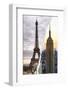 Dual Torn Posters Series - Paris - New York-Philippe Hugonnard-Framed Photographic Print