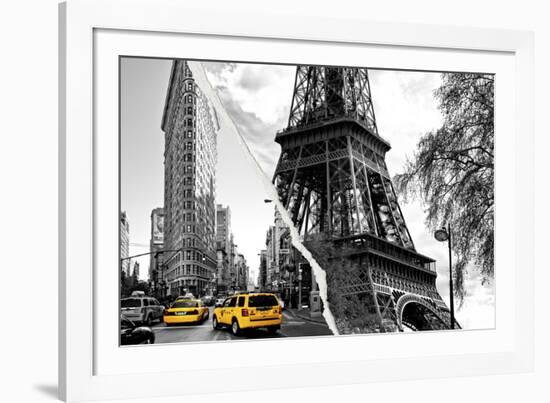 Dual Torn Posters Series - Paris - New York-Philippe Hugonnard-Framed Photographic Print