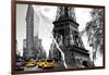 Dual Torn Posters Series - Paris - New York-Philippe Hugonnard-Framed Photographic Print