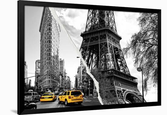 Dual Torn Posters Series - Paris - New York-Philippe Hugonnard-Framed Photographic Print