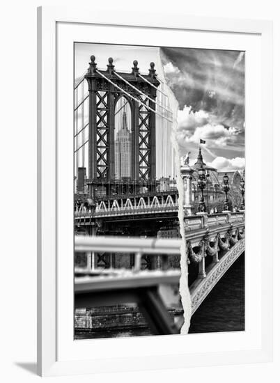 Dual Torn Posters Series - Paris - New York-Philippe Hugonnard-Framed Photographic Print