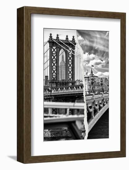 Dual Torn Posters Series - Paris - New York-Philippe Hugonnard-Framed Photographic Print