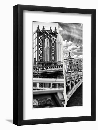 Dual Torn Posters Series - Paris - New York-Philippe Hugonnard-Framed Photographic Print