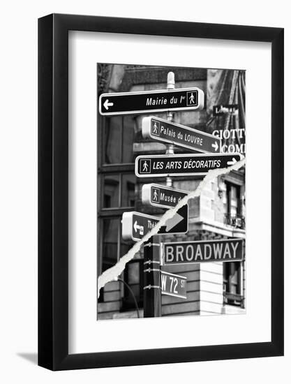 Dual Torn Posters Series - Paris - New York-Philippe Hugonnard-Framed Photographic Print