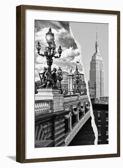 Dual Torn Posters Series - Paris - New York-Philippe Hugonnard-Framed Photographic Print