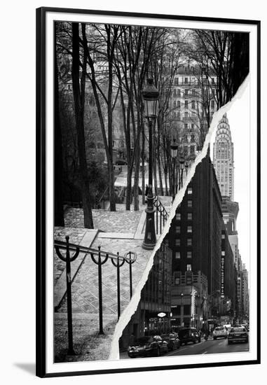 Dual Torn Posters Series - Paris - New York-Philippe Hugonnard-Framed Premium Photographic Print