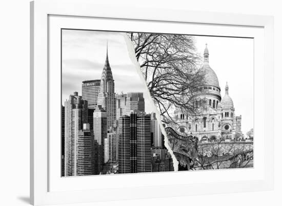Dual Torn Posters Series - Paris - New York-Philippe Hugonnard-Framed Photographic Print