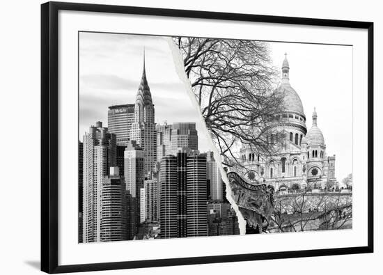 Dual Torn Posters Series - Paris - New York-Philippe Hugonnard-Framed Photographic Print