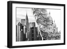 Dual Torn Posters Series - Paris - New York-Philippe Hugonnard-Framed Photographic Print