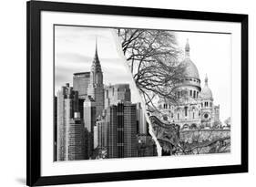 Dual Torn Posters Series - Paris - New York-Philippe Hugonnard-Framed Photographic Print