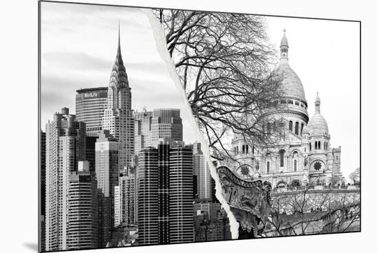 Dual Torn Posters Series - Paris - New York-Philippe Hugonnard-Mounted Photographic Print