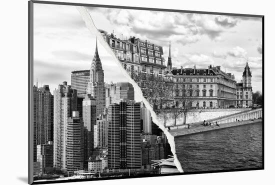 Dual Torn Posters Series - Paris - New York-Philippe Hugonnard-Mounted Photographic Print