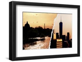 Dual Torn Posters Series - Paris - New York-Philippe Hugonnard-Framed Photographic Print