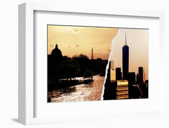 Dual Torn Posters Series - Paris - New York-Philippe Hugonnard-Framed Photographic Print