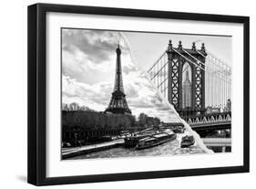 Dual Torn Posters Series - Paris - New York-Philippe Hugonnard-Framed Photographic Print