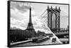 Dual Torn Posters Series - Paris - New York-Philippe Hugonnard-Framed Stretched Canvas