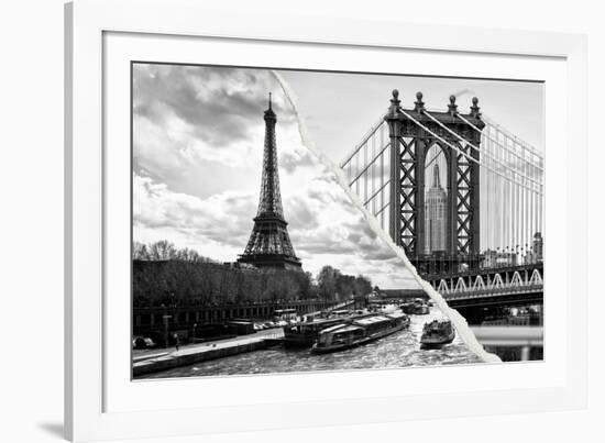 Dual Torn Posters Series - Paris - New York-Philippe Hugonnard-Framed Photographic Print