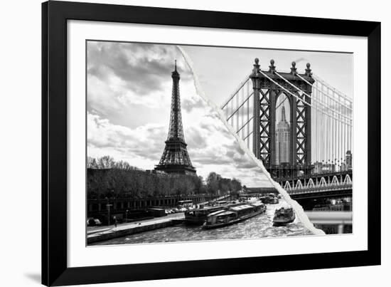 Dual Torn Posters Series - Paris - New York-Philippe Hugonnard-Framed Photographic Print