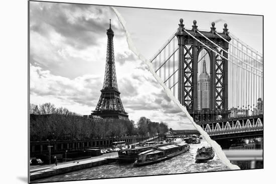 Dual Torn Posters Series - Paris - New York-Philippe Hugonnard-Mounted Photographic Print