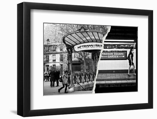 Dual Torn Posters Series - Paris - New York-Philippe Hugonnard-Framed Photographic Print