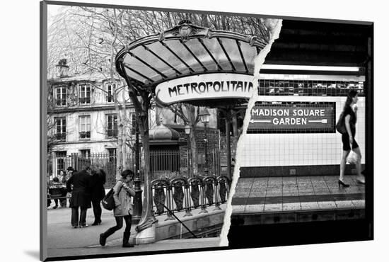 Dual Torn Posters Series - Paris - New York-Philippe Hugonnard-Mounted Photographic Print