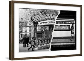 Dual Torn Posters Series - Paris - New York-Philippe Hugonnard-Framed Photographic Print