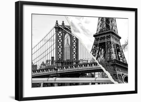 Dual Torn Posters Series - Paris - New York-Philippe Hugonnard-Framed Photographic Print