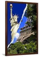 Dual Torn Posters Series - Paris - New York-Philippe Hugonnard-Framed Photographic Print