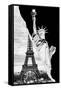 Dual Torn Posters Series - Paris - New York-Philippe Hugonnard-Framed Stretched Canvas