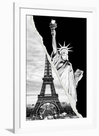 Dual Torn Posters Series - Paris - New York-Philippe Hugonnard-Framed Photographic Print