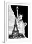 Dual Torn Posters Series - Paris - New York-Philippe Hugonnard-Framed Photographic Print