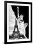 Dual Torn Posters Series - Paris - New York-Philippe Hugonnard-Framed Photographic Print