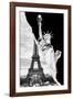 Dual Torn Posters Series - Paris - New York-Philippe Hugonnard-Framed Photographic Print