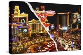 Dual Torn Posters Series - Vegas-Philippe Hugonnard-Stretched Canvas