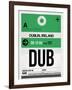 DUB Dublin Luggage Tag 1-NaxArt-Framed Art Print