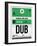 DUB Dublin Luggage Tag 1-NaxArt-Framed Art Print