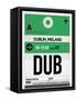 DUB Dublin Luggage Tag 1-NaxArt-Framed Stretched Canvas