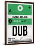 DUB Dublin Luggage Tag 1-NaxArt-Framed Art Print